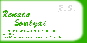renato somlyai business card
